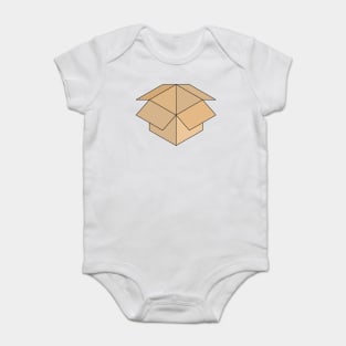 Open Box Line Drawing Baby Bodysuit